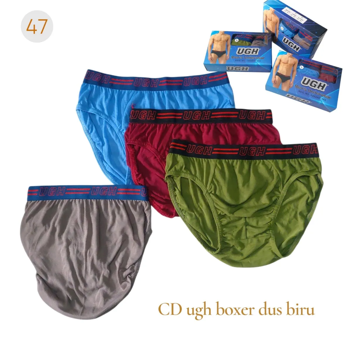 Celana Dalam Dus  Pria UGH Boxer UK M,L,XL,XXL (Copy)