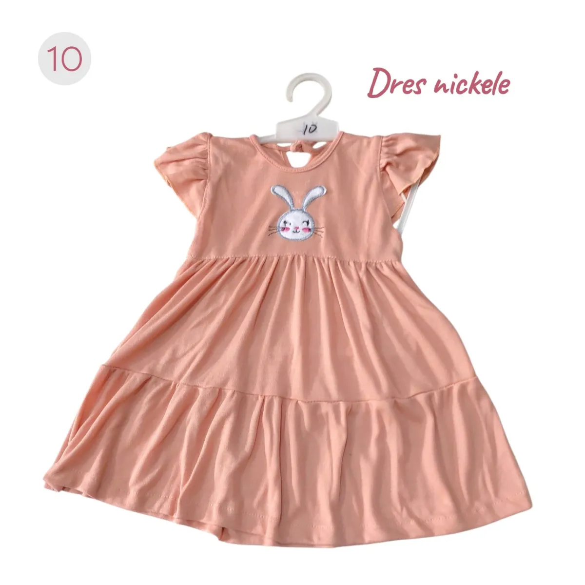 Dress Nickele warna Pita Usia 1-2Th