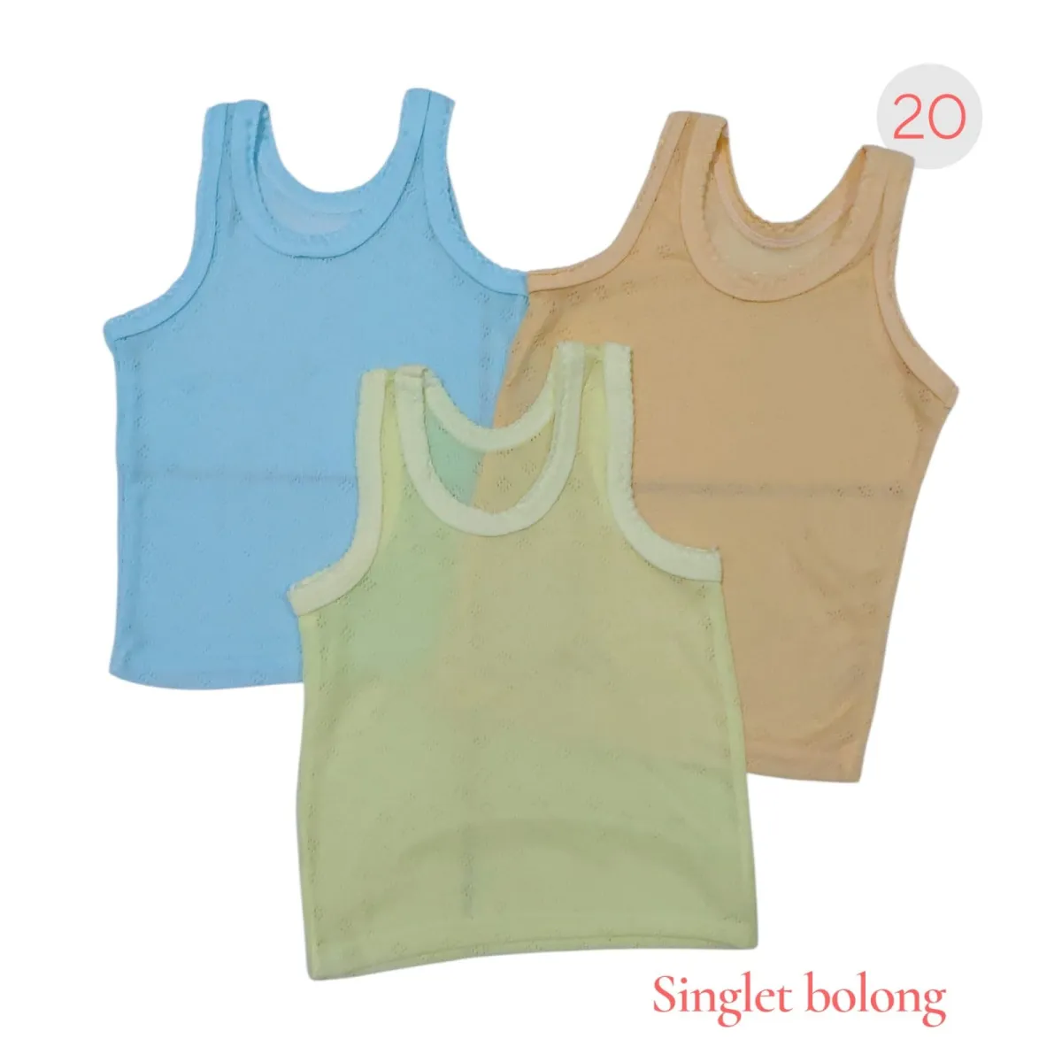 Singlet Bolong Warna UK S,M,L,XL,XXL