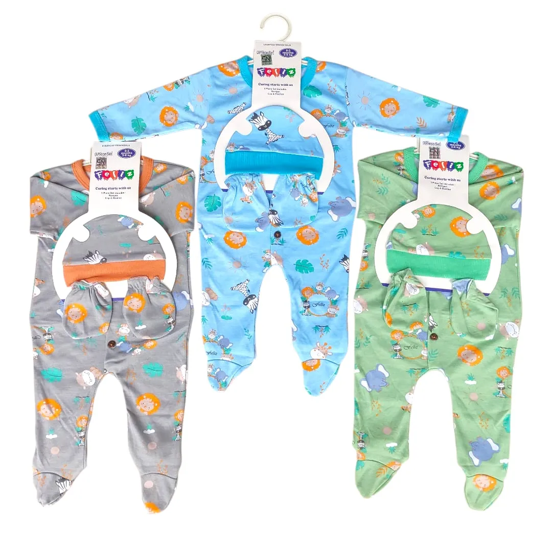 Baju Kodok Set 3 In 1 Felis Print